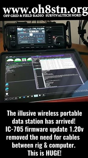 Icom IC-705 Wireless Ham Radio Data #shorts