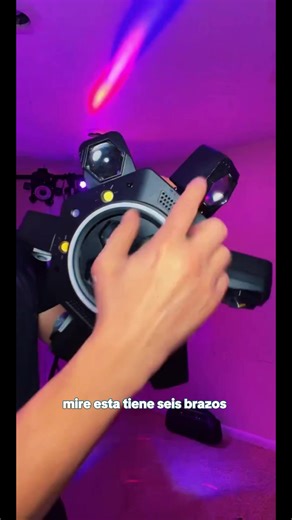 Moving Head Dj Lights for Parties, Stage Light 6-in-1 LED RGBW 6 Arms DJ Lights for Parties Support DMX-512 & Sound Activated, Stage Light for Party