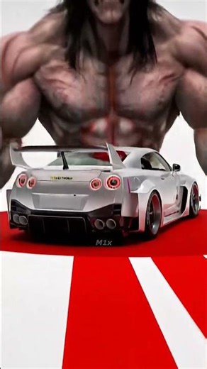 the attack Titan on the back of on car