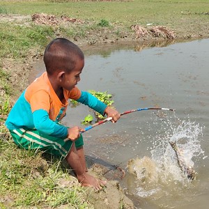 436K views · 1.8K reactions | Village Fisherman Catch Fish by Fish Hook From River | MR Fishing Life | Facebook