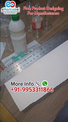 How to Measure Size of Round Bottle and Jar Sticker for Water Phenyl & FMCG Products #bottles #size