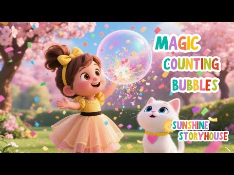 Magic Counting Bubbles 🫧 | Learn Numbers 1–10 | Fun Toddler Counting Song |Sunshine Storyhouse