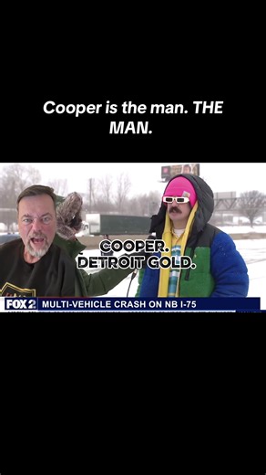 #Detroit loving Cooper. This dude rocks - so glad he’s safe after the crash on I-75 Monday