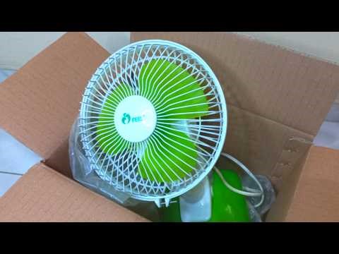 Unboxing Table Fan Clip With 3 Blade Propeller Green Colour | Real Fan