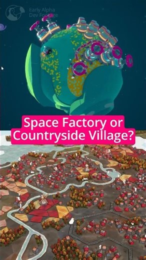 Space Factory in Star Birds or Countryside Village in Dorfromantik? Both of course! #indiegame