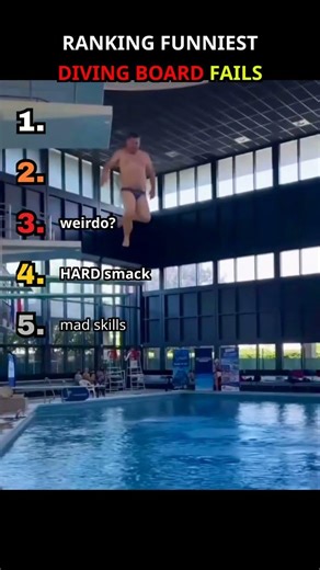 RANKING FUNNIEST DIVING BOARD FAILS 🤽🏻‍♀️ #funnyfails #divingboard #swimming #ranking #viral