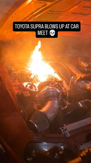 Shemar on Instagram: "SUPRA BLOWS UP AT CAR MEET #SUPRA #2jz #2jzgte #viral #viralreels #2step #flames"