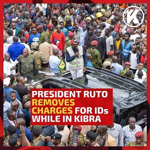President Ruto removes charges for IDs while in Kibra | Kenyans.co.ke