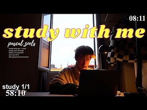 1 HOUR study with me 📚☔️ rain sounds & in Valencia