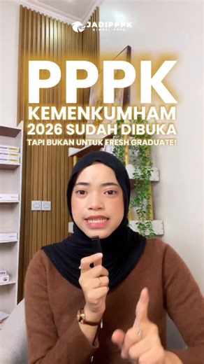 BIMBEL PPPK & SOAL PPPK BY ALIF TOWEW on Instagram: "PPPK Kemenkumham 2026 resmi dibuka dengan total 500 formasi jabatan‼️ PENTING: Seleksi ini khusus untuk pelamar yang sudah memiliki pengalaman kerja minimal 2 tahun, bukan untuk fresh graduate. 📅 Pendaftaran dibuka: 7–23 Januari 2026 (sesuai pengumuman resmi Kemenkumham). Siapkan berkas, baca pengumuman lengkap, dan pastikan pengalaman kerjamu sesuai jabatan. Komentar “PPPK KEMENKUMHAM” kalau kamu butuh rangkuman formasi & latihan soal. #PPPK