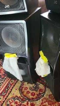 JVC SP-DXU10W DUAL 8 inch subwoofer 150 watts rms with SP-DXU10F front speaker tone test 2