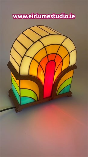 The process behind a recent stained glass lamp #stainedglass #stainedglasslamp #stainedglassstudio