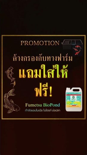 🔥 โปรโมชั่น 3 คุ้ม ดูแลบ่อ คุ้มจริง! 🔥