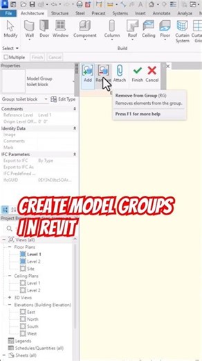 Create Model groups in Revit #revittutorial #revittips #viralshorts #trendingshorts