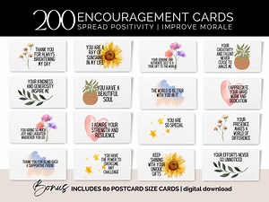 Gratitude Cards for Work Encouraging Notes of Encouragement Cards for Employee Appreciation Gift Cards Positive Affirmation Cards Printable - Etsy