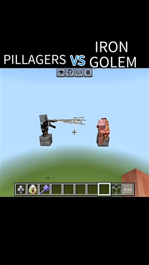 Can 1 Iron Golem Survive 100 Pillagers? 🛡️ #Minecraft