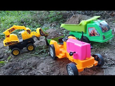 Mini Tractor Trolley Soil Loading & Dumping | Satisfying Toy Farming” | Trending toy vehicle