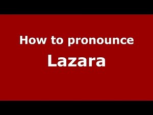How to pronounce Lazara (Spanish/Argentina) - PronounceNames.com