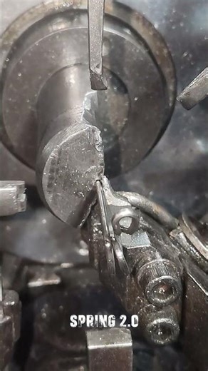 MAKING FOR A SPRING BY CNC#machine #cnc #cncmachine #trending