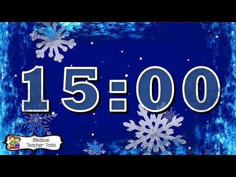15 Minutes Winter Snow Timer w Music