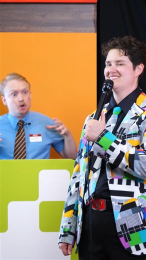 Fangamer on Instagram: "Let's pop you back stage for a look behind the scenes at this year's Black Friday commercial! 🟢 #Fangamer #BlackFriday #Gameshow #Oatmeal"