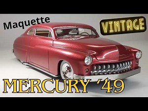Assembly of a car model - Mercury '49 custom coupé. A Revell model at 1/25 scale.