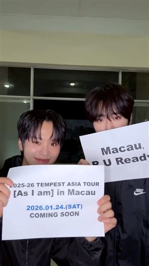 TEMPEST on Instagram: "R U Ready ⁉️ 2025-26 TEMPEST ASIA TOUR [As I am] in MACAU 🌪 2026.01.24. (SAT) 6PM 🌪 G Box at Galaxy Macau 🔗 galaxyticketing.com 🔗 https://www.damai.cn #TEMPEST #템페스트 #한빈 #HANBIN #형섭 #HYEONGSEOP #혁 #HYUK #은찬 #EUNCHAN #LEW #태래 #TAERAE #As_I_am #TEMPEST_ASIA_TOUR"