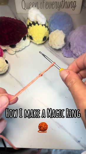 How i do a Magic Ring! 🧶 ill be posting a simpler option also! #crochettutorial #magicring #howto #howtomagicring #crochettutorials #howtocrochet #crochetforbeginners #crochetbasics #crochettok #crochetersoftiktok #crochettiktok #magicringcrochet #amigurumiforbeginners