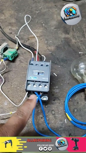 Contactor Holding Wiring Diagram | Simple Control Circuit🛠️💡#ytshorts