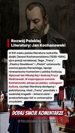 Rozwój Polskiej Literatury: Jan Kochanowski