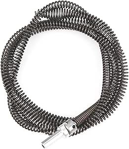 10mm Heavy-Duty Drain Auger Snake Cable with Drill Adapter - 6.5Ft/2M Flexible Plumbing Clog Remover for Kitchen, Bathroom, Toilet, Shower Sink & Pipe