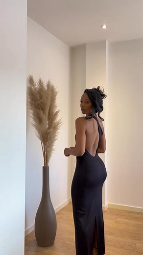 Stunning Black Backless Dress for Day and Night | Fashion Inspiration