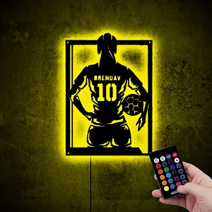 Custom Female Soccer Neon Led Wall Art, Soccer Player Gift,soccer Wall Art,sport Wall Art,soccer Decor,football Sign,soccer Home Decor - Etsy
