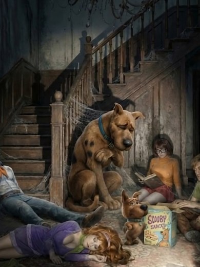 Exploring the Haunted Mansion with Scooby-Doo Gang