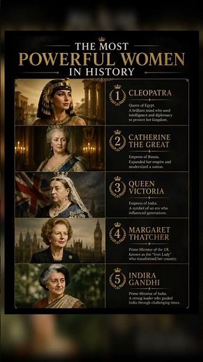 Top 5 Most Powerful Women in History 👑🔥 | Women Who Changed the World #gk #facts #shorts #history