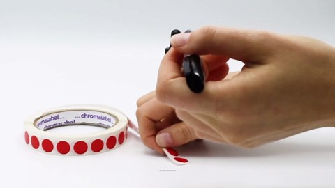 ChromaLabel 1/2 Inch Round White Sticker Dots, Removable Sticky Dots for Color Coding and Arts and Crafts, Small Circle Stickers with Easy Peel Adhesive, 1000 Labels Per Roll, White - Case of 10