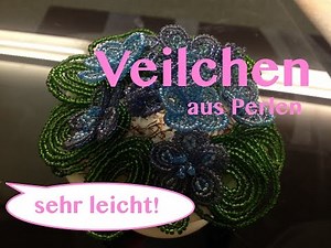 VEILCHEN AUS PERLEN. Tutorial. Violets out of beads. Anna's Perlen
