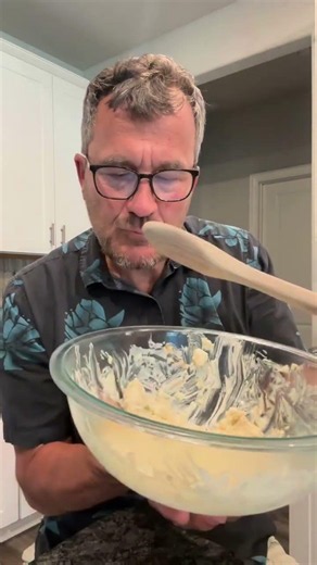 My mom made homemade baked potato salad
