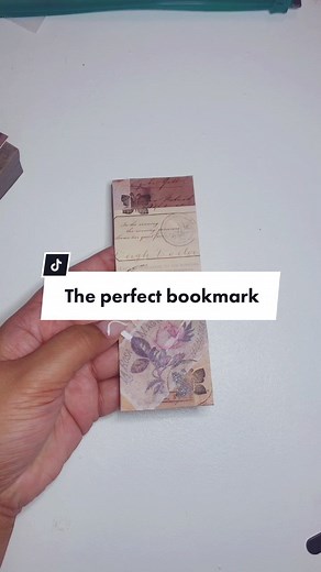 **Making bookmarks! I’m obsessed with how it came out 😍** #scrapbooking #bookmark #aesthetic #asmr #relax #fyp #booktok #vintage
