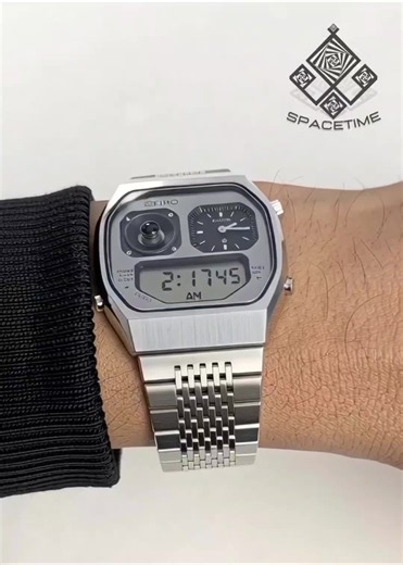 Seiko H239-5020 reloj vintage 1980s — diseño 'Robot Face'