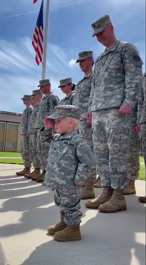 Tiny Soldier Steals the Show 😂👶🪖 | Baby Salute#ArmyLife #BabySalute