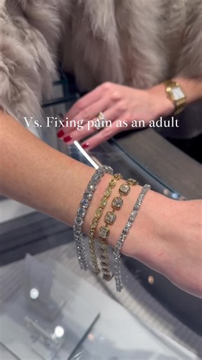 Sara Beth Brown Prendeville on Instagram: "time to grow up! #jewelry #diamonds #women #style #fashion #tennis #emerlad #goldtennisbracelet #bracelet"
