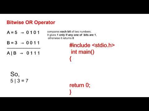 Bitwise Operators|OR operator
