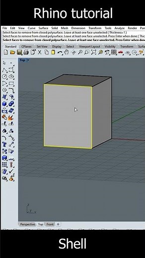 Rhino Shell Command Tutorial | Create Hollow 3D Models Easily in Rhino 3D for Beginners