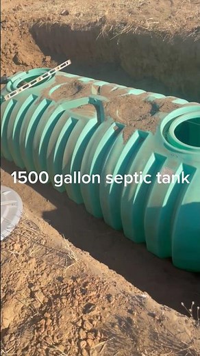 1500 gallon septic tank installed DIY #doityourself #newbuild #utilities #country #back25