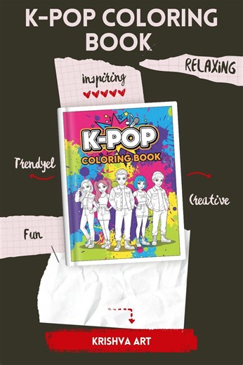 Kpop Colouring Book | 50 Fan Art Pages (digital Download) - Etsy