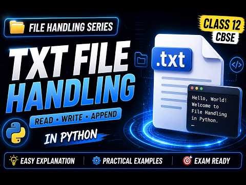 TXT File Handling in Python 🔥 | Read, Write & Append | Class 12 CBSE Tamil