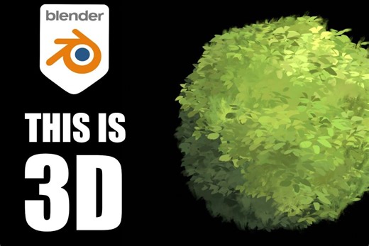 blender动画风格树叶工程免费