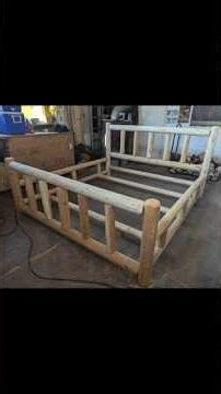 King Size Log Bed Build