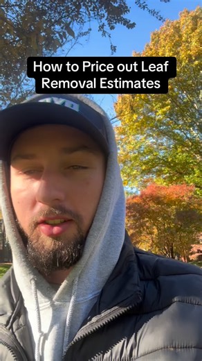 Austin McCallister | How to price out leaf removal jobs #landscaping #business #lawncare | Instagram